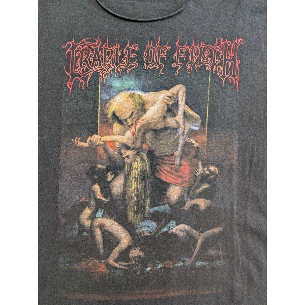 Cradle of Filth Existence Is Futile T Shirt Black Cut Neck Band Tee Metal